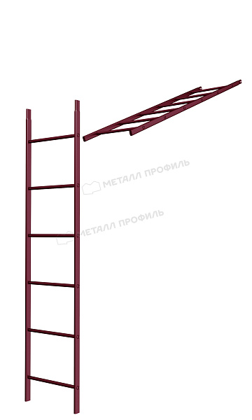 Лестница кровельная стеновая дл. 1860 мм без кронштейнов (3005) ― где купить в Бишкеке? В нашем интернет-магазине!